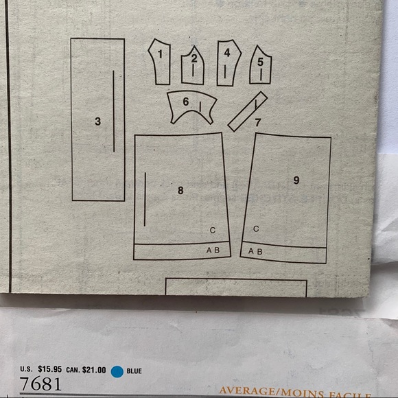 NWT Vogue Girls Dress Pattern 7681 Size 2-5 - Picture 4 of 4